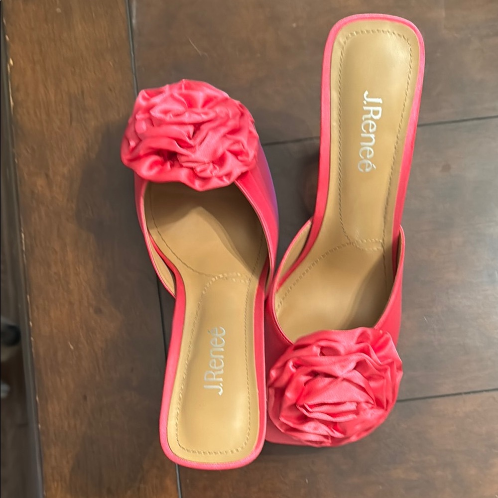 J.Renee Pink Mules with Ruffled Detail - Picture 10 of 13